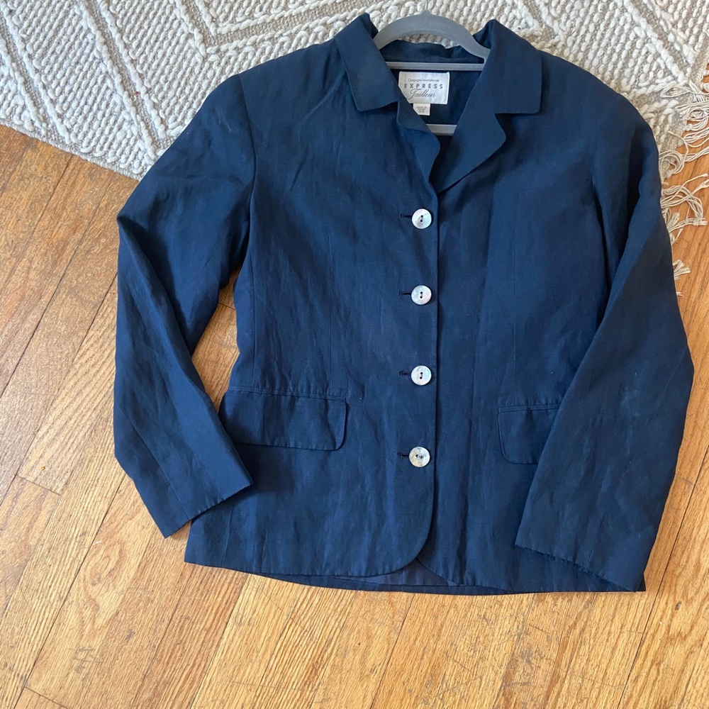 🌙 Silk/linen Vintage Exchange Blazer 🌙